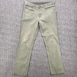 English Laundry Mens 5-Pocket Straight Leg‎ 32 Pants Olive Green Stretch Chino
